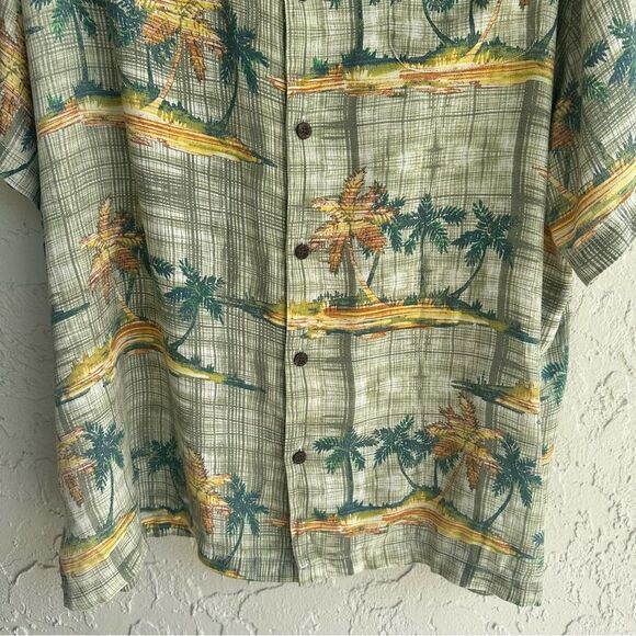 TOMMY BAHAMA Shirt Men 3XL Silk Zama Palms Camp Hawaiian Resort - Picture 3 of 8